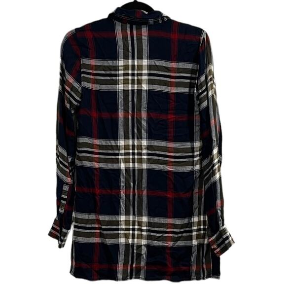 Abercrombie & Fitch Mini Dress Tunic Size XS plaid long sleeve collared - Picture 2 of 4